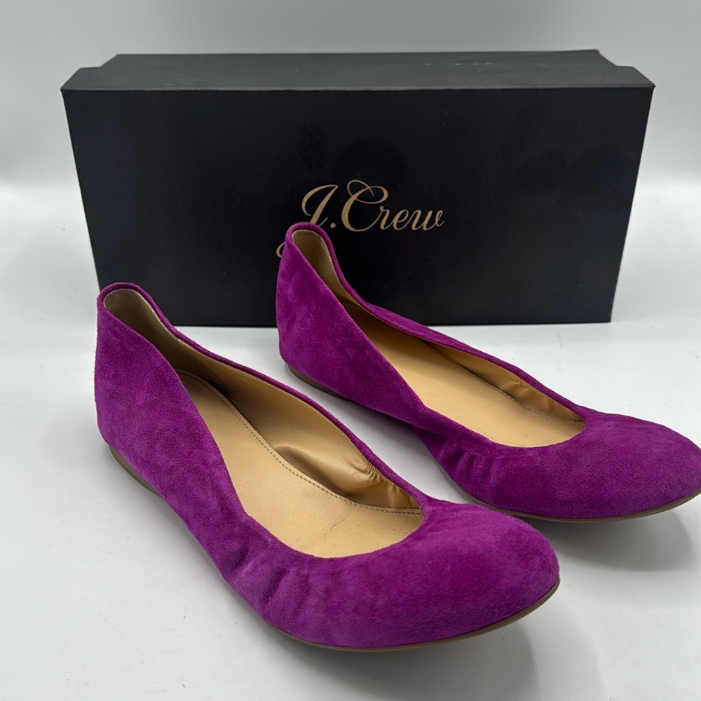 J. Crew CeCe Suede Ballet Flats Pink Size 6.5